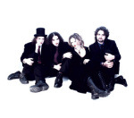 Violet Tearsin promovalokuvassa näkyy neljä muusikkoa, joista yksi on vaaleahiuksinen nainen, muut miehiä. He lojuvat lattialla valkoista taustaa vasten. Kaikilla jäsenillä mustat vaatteet. Vasemman laidan miehellä silinterihattu päässään.