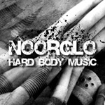 Noorglon harmaasävyinen "Hard Body Music" -albumin kansikuva, jossa näkyy yhtyeen nimi ja sen alla albumin nimi kirjoitettuna valkoisella värillä ja paksuin tikkukirjaimin. Taustalla on valokuva jonkinlaisista putkista, jotka ovat sikin sokin keskenä