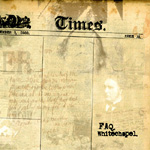 "Whitechapel"-albumin etukannen tausta on kellertävä ja nuhjuinen sanomalehden paperi, jossa luke yläosassa goottilaisin kirjaimin Times. Oikeaan alakulmaan naputeltu tekstauskirjaimin Faq. Whitechapel.