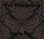 Der Blutharschin albumin "Flying High!" kansikuvassa näkyy koristeellisia kiekuroita ja kuvioita tummanharmaata taustaa vasten tummanruskealla värillä. Kuvan yläosassa mustalla värillä ja goottilaisin kirjaimin yhtyeen nimi. Alaosassa samaan tyyliin
