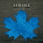 Sininen albumin "Butterflies" kansikuvassa harmaa pohjaväri ja sen päälle sijoitettu neonsininen vaahteranlehti, jonka yllä Sininen logo valkoisella ja sen alla pienellä präntillä myös albumin nimi.