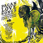 "Pagan Love Songs Antitainment Compilation Vol. 2" -kokoelman kannessa piirros hyvin yksityiskohtaisesti tehdystä ihmismäisestä olennosta, jonka sivuprofiili katsoo oikealta vasemmalle keltaista taustaa vasten. Taustan vasemmassa laidassa runsaasti tek