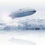 Illusion of Lightin "Skylight"-albumin etukannessa kuva zeppeliinistä, joka seilaa pilvien yllä vaaleaa taivasta vasten. Kuvan oikeassa alakulmassa lukee yhtyeen ja albumin nimi mustalla värillä.