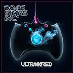 Kuvassa Dope Stars Inc. -yhtyeen uuden "Ultrawired"-albumin etukansi. Kuvassa videopeliohjain ylhäältä kuvattuna. Ohjaimen häntänä on vaaleanpunaisena hohtava johto.