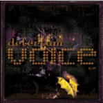 Tumma kansikuva, jonka keskelle sijoitettu pikselifontilla sana Voice ja sen ylle kaunokirjoituksella Delerium.