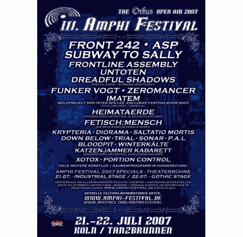 The Orkus Open Air 2007 — III. Amphi Festival: Front 242, Asp, Subway to Sally
