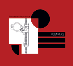 "Fantasia Meccanica" -albumin uusintapainoksen etukannessa mustaa, punaista ja valkoista väriä erinäisten muotojen muodossa.