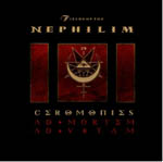 Musta pohjaväri, jota vasten tummanpunaisella pentagrammi ja muita symboleita, joiden yllä Fields of the Nephilimin logo ja alla albumin "Ceremonies" nimi.