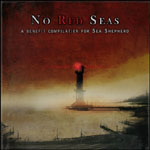 Piirros utuisasta rannasta, jonka takana musta majakka, josta hohtaa pistemäinen, punainen valo.