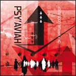 Punainen tausta, jonka päällä mustia ja valkoisia ihmissiluetteja ja musta nuoli ylöspäin.