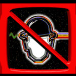 Punaiset reunaviivat, joiden keskellä piirros knallipäisen ihmishahmon naamasta mustaa taustaa vasten.