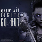 "When All Lights Go Out" -singlen etukannessa piirros raivokkaasta mimmistä miekka kädessä ja sinisenä hohtava silmä. Vasemmassa laidassa lukee valkoisella singlen nimi.