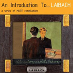 Piirros tai maalaus kahdesta miehestä, jotka pukuihin pukeutuneina seisovat toisiaan vastakkain. Kuvan yläosassa keltaista taustaa vasten lukee "An Introduction to... Laibach" -albumin nimi.