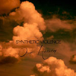 Valokuva sinapinkeltaiseksi värjätystä pilvitaivaasta, jonka keskellä lukee mustalla värillä Synthetic Violence ja sen alla "Our Heaven" kaunokirjoituksella.