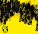 Keltainen tausta, jota vasten mustalla värillä tuhruja vedetty sikin sokin. Vasemmassa alalaidassa lukee jotain mustalla präntättynä.