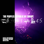 "Into the Dark Lands" -albumin nimi lukee kuvan alaosassa valkoisella värillä. Kuvan vasen reuna on musta. Oikealla puolen synkkä, violetin värinen kuva kahdesta ihmisestä.