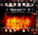 "Time of Fear" -albumin etukannessa keltaista liekehtivää taustaa, jonka reunoilla filminauhakuviota. Kuvan yläosassa ESR-logo.