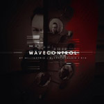 Mustaa ja tummanpunaista väriä Millimetricin "Wavecontrol"-EP.n etukannessa. Kuvassa sekaisin valokuvia ihmisen.
