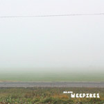 Valokuva harmaasta ja osin vihreästä horisontista, jonka alla lyhyttä nurmikkoa.