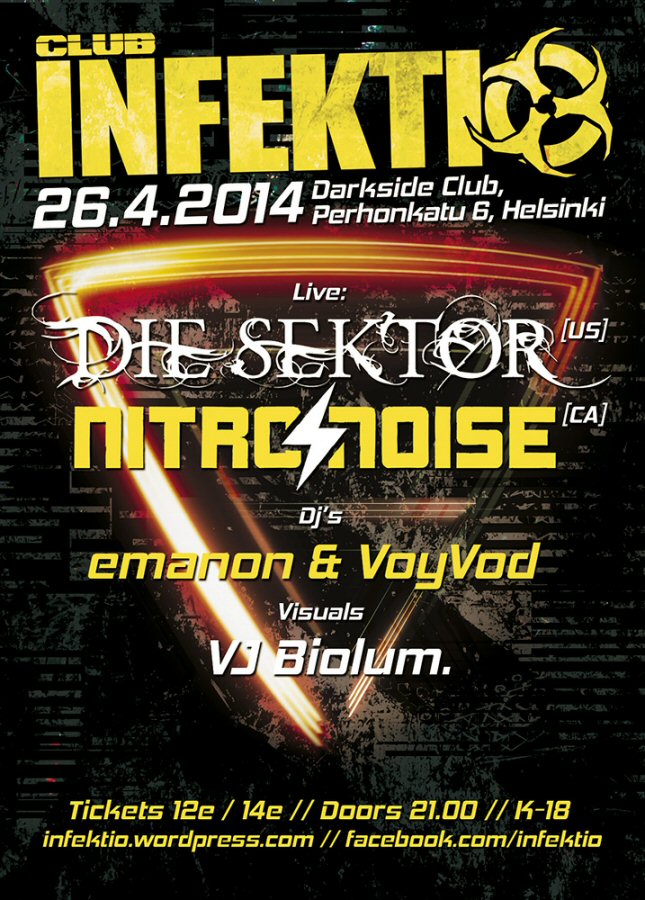 Club Infektio 26.4.2014: Darkside Club (Perhonkatu 6, Helsinki)
