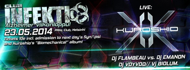 Club Infektio: Alzheimer-viikonloppu 23.5.2014 PRKL Clubissa, Helsingissä.