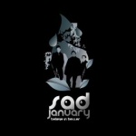 Musta tausta, jota vasten kuvakollaasi. Bändin logo alaosassa.