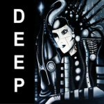 Musta tausta, jota vasten piirretty sarjakuvamainen ihmishahmo, joka katselee oikealta vasemmalle. Vasemmalla lukee pystysuunnassa "Deep" valkoisella värillä.
