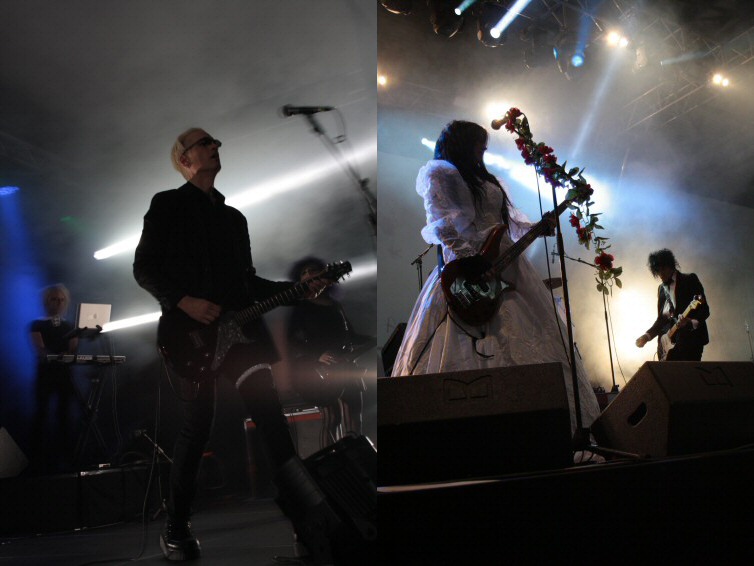 Kuvassa Wave-Gotik-Treffenin eräitä esiintyjiä. Kuva: Niina Helminen.