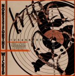 Maalitaulu, jonka päälle sutattu mustalla värillä kaikenlaisia töhryjä.