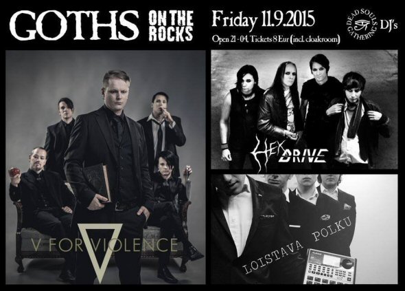 Goths on the Rocks perjantaina 11.9.2015.