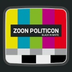 Vanhaa television virityskuvaa muistuttava piirros, jossa keskellä Zoon Politicin -nimi harmaata taustaa vasten valkoisella.