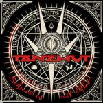 Koristeellinen rinkula mustaa taustaa vasten valkoisella värillä. Kuvan päällä Tanzwut-logo punaisella.