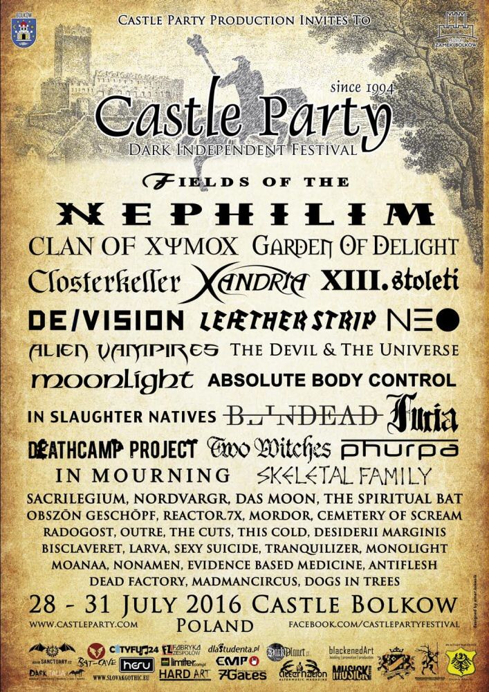 Castle Party Production Invites to Dark Independent Festival Castle Party.