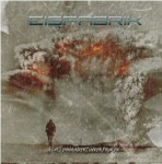 Abstrakti piirros pilvistä ja savusta, joiden alla kävelevän ihmisen siluetti.