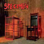 Specimen-yhtyeen 'Electric Ballroom' &ndash;nimisen albumin kansikuva, jossa näkyy bändin logo vasemmassa yläkulmassa. Oikeassa laidassa tuoli, jossa mustat istuinosat ja jonka vierellä puinen pöytä tai hyllykkö.