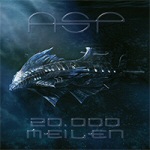 Tummansinistä taustaa vasten kalaa muistuttava teräksinen rakennelma. Sen yläpuolella ASP-logo ja alaosassa lukee "20.000 Meilen" ilman lainausmerkkejä.