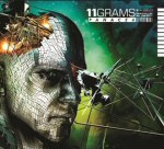 Kuvassa futuristinen, osin abstrakti piirros ihmisen kasvoista, joiden kallon osa on räjähtänyt ja sen sisällä kellertäviä komponentteja.