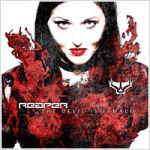 Reaper-bändin uuden EP&ndash;levyn kansikuva, jossa puhkipalanut valokuva mustahiuksisesta naisesta, jolla punaiset huulet ja kalpeat valkoiset kasvot. Naisen torsosta riehuu punaisia liekkejä.