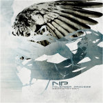 November Processin 'Definition'-albumin kansikuva, jossa näkyy siluettimaisia hahmoja ja muotoja sekä musta sulkasiipi.