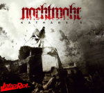Nachtmahrin "Katharsis"-levyn kansikuva. Kuvassa myrskyisä taivas ja sen alla pilviä, tavaroita. Kuvan yläosassa punaisella Nachtmahrin logo ja sen alla pienellä präntillä äänitteen nimi. Vasemmassa alakulmassa näkyy InfraRotin logo.